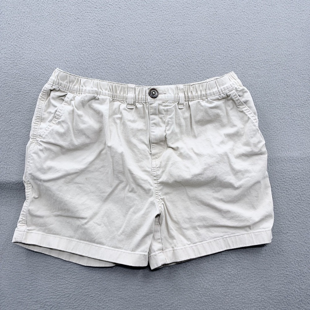 Chubbies Shorts Boys XL 18-20 Beige Chino Elastic Waist 4.5 Inseam Summer